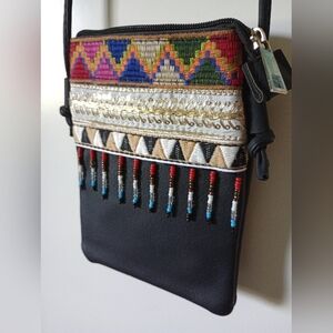 Bohemian Black Crossbody Bag NWOT